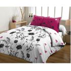 PARURE DE COUETTE CASATXU Housse 220x240cm + 2 Taies TATIANA ROSE