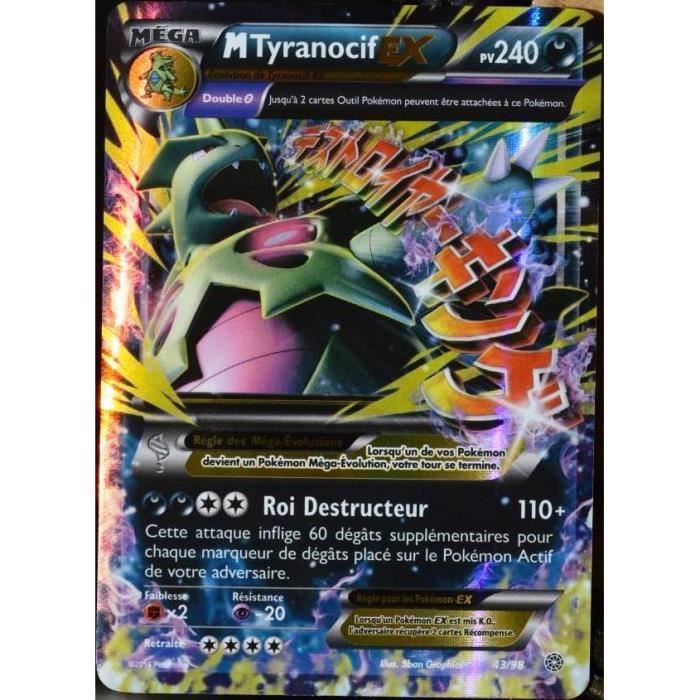 carte Pokémon 43 98 Mega Tyranocif Ex 240 PV ULTRA RARE