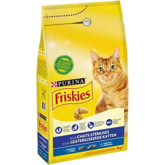 Purina Friskies Chat stérilisé Croquettes pour chat Saumon 4kg Achat / Vente croquette chat