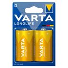 Lot de 2 piles alcalines Longlife Extra LR20 - D