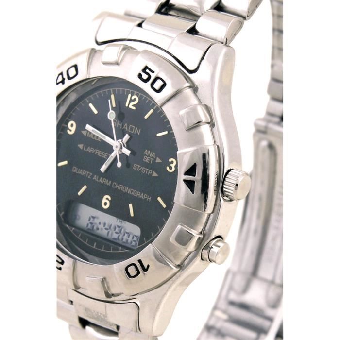 Montre Homme Double affichage Quartz SHAON Acier , Achat/vente montre