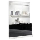  NUTY Rangement 120 x 190cm laqué Noir/Blanc