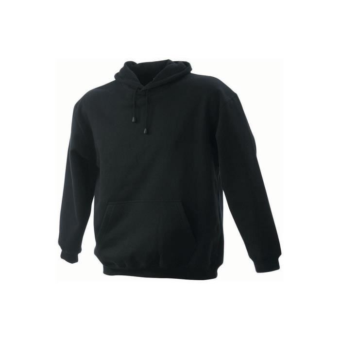 pull a capuche noir homme