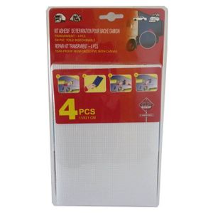 Kit de Réparation PVC 4 Pi?ces pour Bâche de Camion ou Remorque