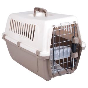 VISION Panier de transport 47,5x30x33 cm - Beige et taupe - Pour chien
