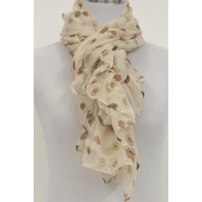 foulard femme beige