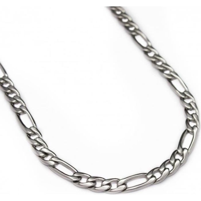 Collier Homme Esmoly Chaîne Cubaine 6.5mm - Lettre A-Z, Or/argent/noir - Longueur Réglable 18+2 Pouces