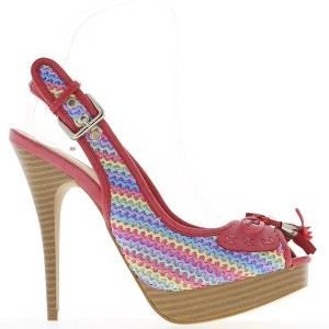 sandales talons multicolores