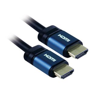 APM 590441 Câble HDMI Mâle / Mâle 1.4 - Plugs Bleus or - 1.8 m - Noir