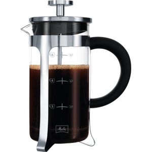 MELITTA Cafeti?re ? piston Premium en verre et inox 8 tasses