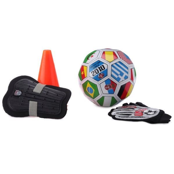 Set Ballon Foot + Gants + Prot&eacute;ge Tibia (906) SAC A DOS FOOT USG