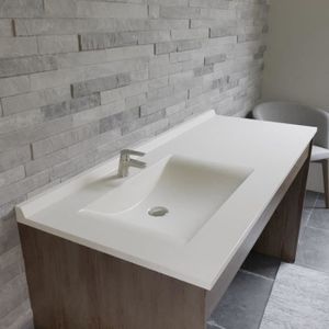 CREAZUR Plan simple vasque gauche 141cm