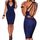 Robe des femmes sexy robe de soirée Bleu