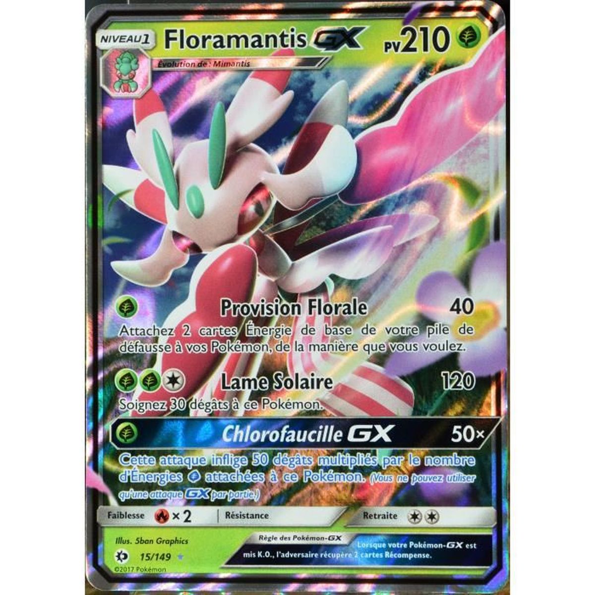 Carte Pok Mon Floramantis Gx Pv Sm Soleil Et Lune Achat