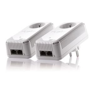 devolo 9420 dLAN 500 Duo+, Prise réseau CPL 500 Mbit/s, 2 ports Fast Ethernet, Prise Filtrée Intégrée, Kit de démarrage (x2)