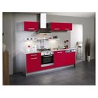  BOX Cuisine L 245 cm Rouge façade lave-vaisselle