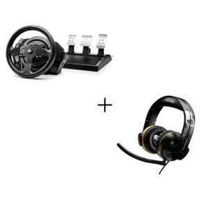 Pack Thrustmaster : Volant T300RS Gran Turismo Edition PS4 - PS3 + Micro-Casque Gamer Y-300CPX GRWL Edition - Filaire