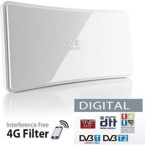 ONE FOR ALL SV9421 Antenne intérieure Curved 42dB blanche