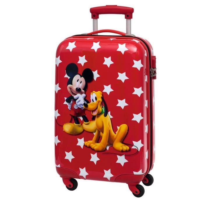 Valise enfants cabine Disney Mickey et Pluto Rouge Rouge Achat
