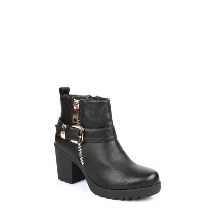 bottines 224 talon 233 pais avec cein noir noir achat bottines 224 talon 233 pais avec cein noir noir achat