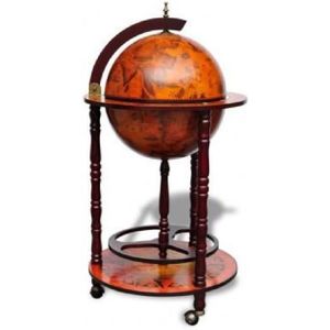 Bar Globe Terrestre Mappemonde en Bois Ce Bar Globe Terrestre