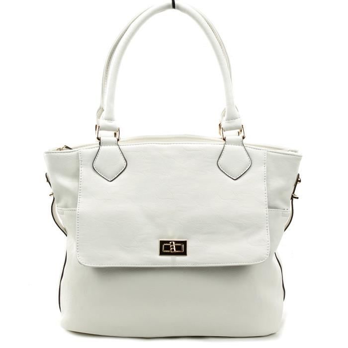 Chic & Choc - Sac ?� main cabas blanc - Marisa Blanc - Achat / Vente sac shopping 3700842707422 