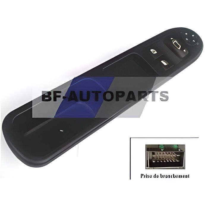 Bouton Leve-vitre Peugeot 207 6554.QC - Conducteur Gauche - Compatible Citroen C3 - Facile à Installer