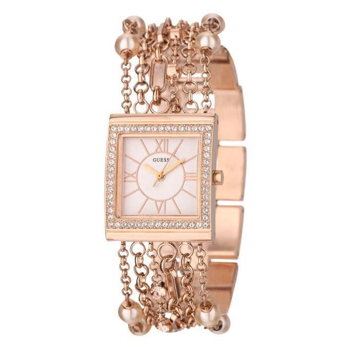Montre Guess Harlow Pour Femme - Boîtier Argenté 38 Mm, Bracelet Acier, étanche 3 Bars, GW0950L1