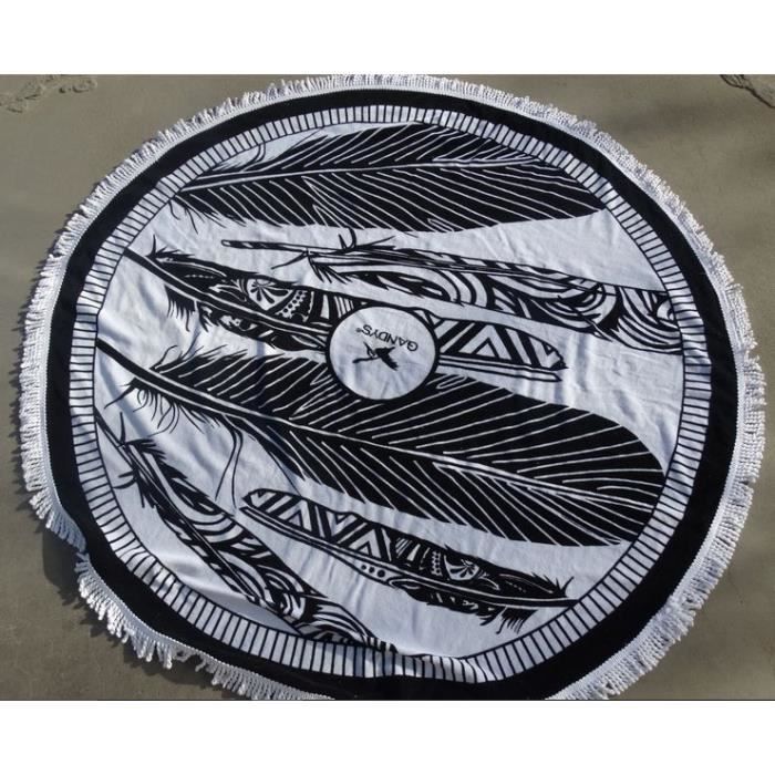 Creative frangé coton éponge ronde serviette de plage achat ... Banquette Ronde Créatif