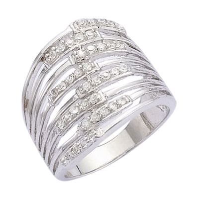 Bague Anneau Luxe Zirconia Argent - Taille 52 - Argent 925 (Poinçon ... Bague Anneau Luxe Zirconia Argent - Taille 52 - Argent 925 (Poinçon ...