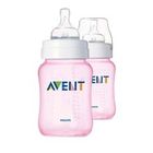  AVENT Lot de 2 biberons 260mL PP rose