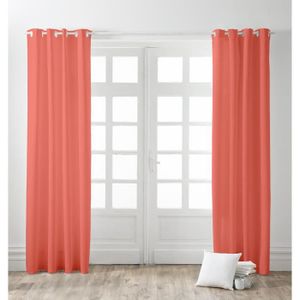 TODAY Paire de rideaux ? ?illets 140x250 cm corail