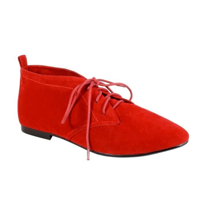 derbies rouge femme