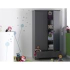 ARMOIRE-BIBLIOTHEQUE-COMMODE SOFAMO Armoire Oslo Anthracite