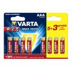  Piles Alcalines Max Tech AAA x5+3 gratuites
