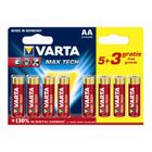  Piles Alcalines Max Tech AA x5+3 gratuites