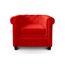 FAUTEUIL  Fauteuil Chesterfield PU capitonné rouge JAMES