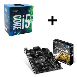 KIT Evo Intel Processeur Kaby Lake - Core i5-7400 - 3.0GHz + MSI Carte m?re B250 PC MATE - Socket LGA 1151 - DDR4