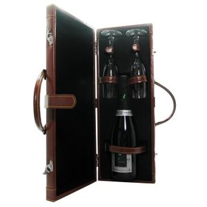 CHAMPAGNE Coffret valisette Champagne avec 2 flûtes