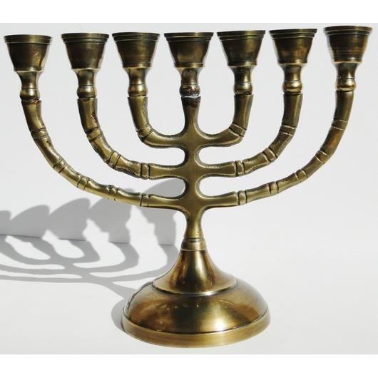 Bougeoir Menorah chandelier à 7 branches de Hanoukkia Achat / Vente