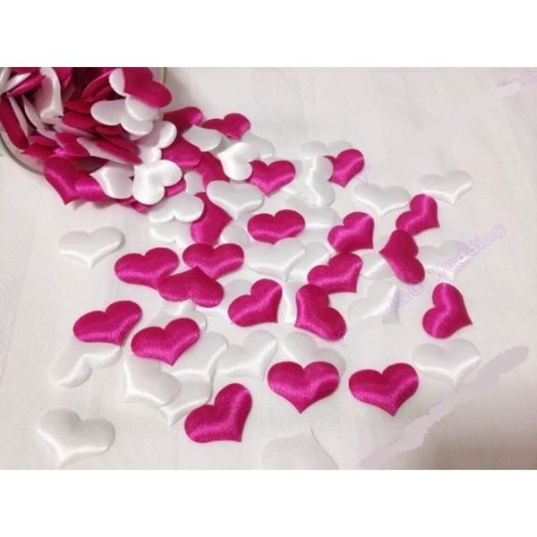 confettis coeur deco table mariage fushia et blanc Achat / Vente