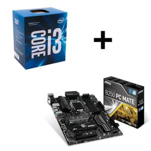 KIT Evo Intel Processeur Kaby Lake - Core i3-7300 - 4GHz + MSI Carte m?re B250 PC MATE - Socket LGA 1151 - DDR4