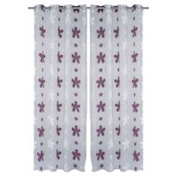 Paire de Voilages FLEURS BEIGE 140x240cm Paire de Voilages FLEURS BEIGE 140x240cm