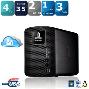 DISQUE DUR EXTERNE Iomega NAS 2 Baies ix2-200d 4To