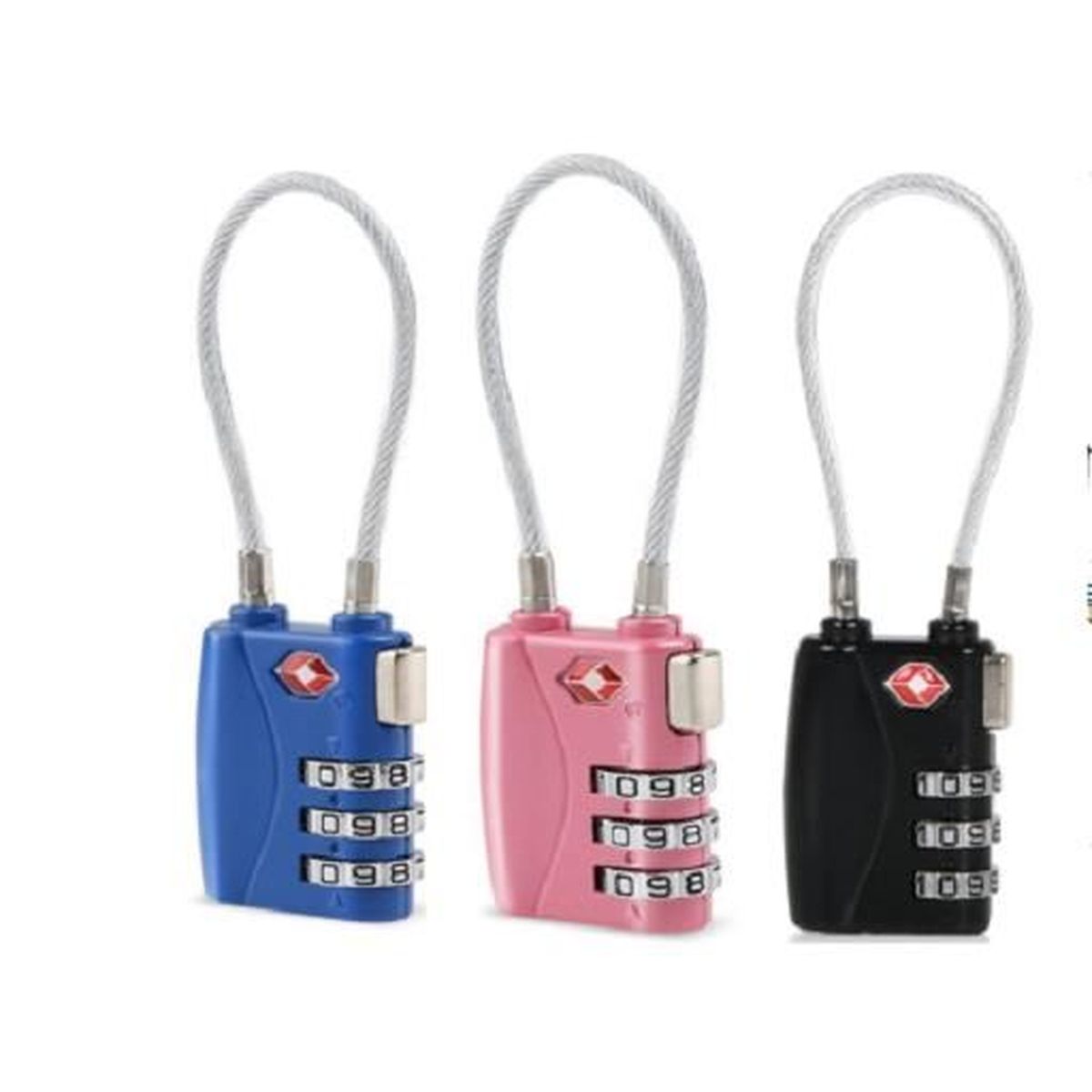 Cadenas TSA à Combinaison 3 Chiffres - Alliage Zinc - Pour Valises Et Sacs De Voyage