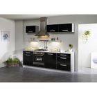  BOX Cuisine 245 cm Noire avec casseroliers