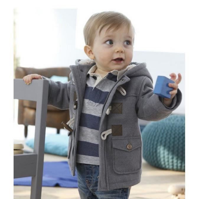 magnifique manteau duffle coat pour garçon 2 au 7 ans :(taille 2ans