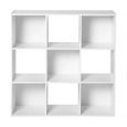 PETIT MEUBLE RANGEMENT  cubes de rangement 9 cases Compo 02  Blanc