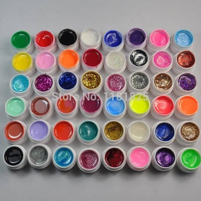 lot 48 petit pots gel uv nail art Achat / Vente faux ongles lot 48