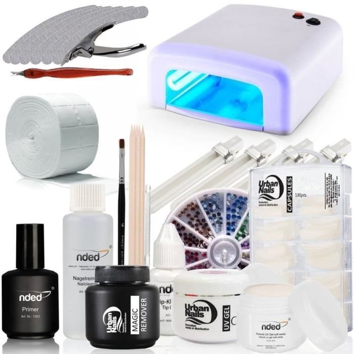 Kit Gel UV Débutant avec Lampe UV Manucure 36 Watt Achat / Vente